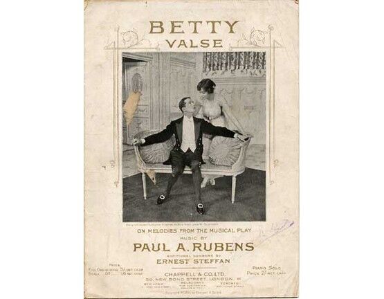 1530 | Betty, waltz on melodies from the musical play, for piano solo
