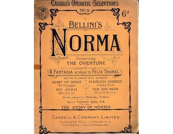 1930 | Norma - Caxssell's Operatic Selections Series No. 9 - With Tonic Sol-Fa and The Story of Norma