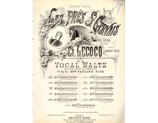218 | No.10 - Vocal Waltz - Song from the Comic Opera "Les Pres St. Gervais"