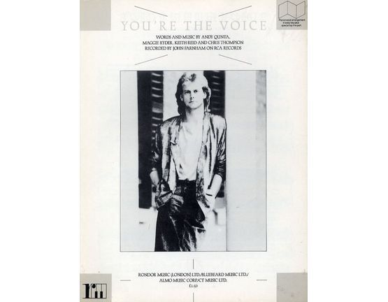 22 | You're the Voice - Recorded by John Farnham on RCA Records - For Piano and Voice with Guitar chord symbols