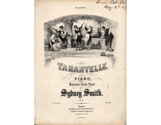 2274 | Tarantelle. Piano Solo in E minor, Op8. Illustrated by A Laby. Printed by Stannard and Son