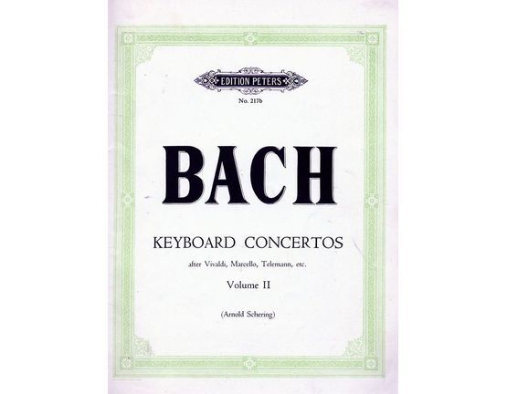 233 | Keyboard Concertos after Vivaldi, Marcello, Telemann, etc. - Volume 2 - Edition Peters No. 217b