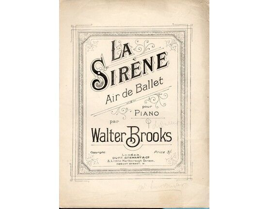 284 | La SIrene - Air de Ballet - Piano Solo
