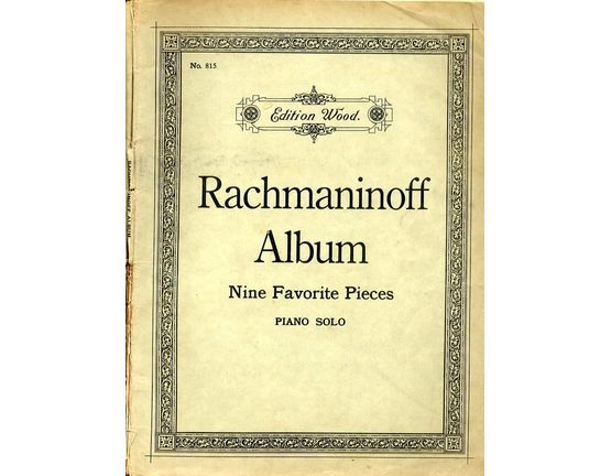 318 | 9 Favourite Pieces - Piano Solo - Rachmaninoff Album - B.F.W 1066-5 - NO. 815