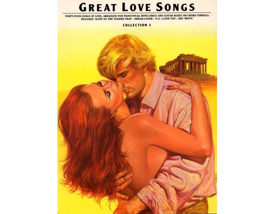 3206 | Great Love Songs, Forty-Four Songs of love, arranged for piano/vocal with lyrics and guitar boxes or chord symbols.