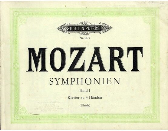 3606 | Mozart - Symphonies - Band 1 - Piano Duet - Edition Peters No. 187a