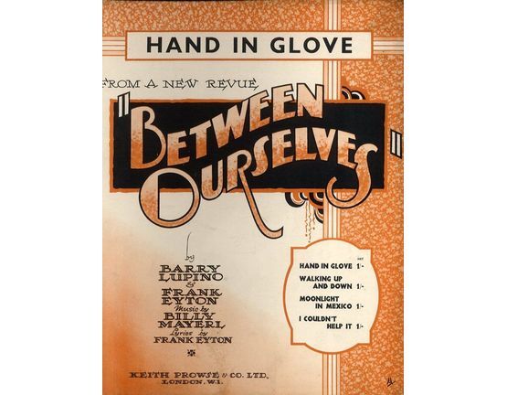 3622 | Hand in Glove - Song From the Revue "Between Ourselves" - for Piano and Voice