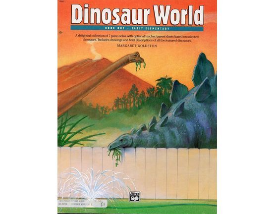 3783 | Dinosaur World - Book One - Early Elementary - A delightful collection of 7 Piano solos with optional teacher/parent duets based on selected Dinosaurs