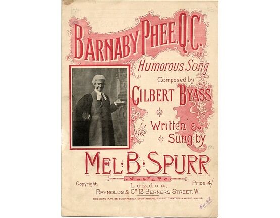 3885 | Barnaby Phee QC - Humorous Song