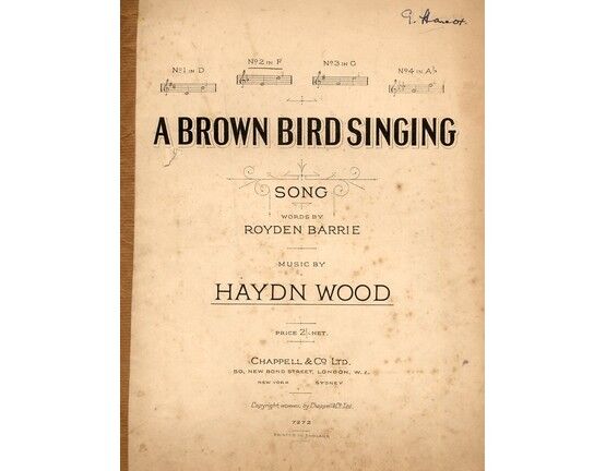 4 | A Brown Bird Singing - Song in the Key of F major