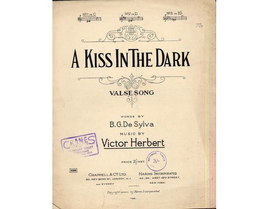 4 | A Kiss in the Dark - Song in the key of C major for Low voice - from "The Great Victor Herbert"