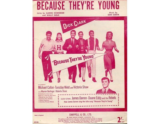 4 | Because They're Young -  Dick Clark from the film of the same name