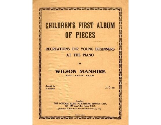 4 | Childrens First Album of Pieces, Recreations for Young Beginners at the Piano