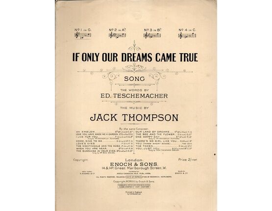 4 | Copy of If Only Our Dreams Came True - Song in the Key of G Major for Low Voice
