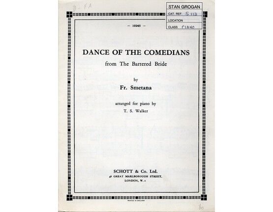 189 | Dance of the Comedians. From "The Bartered Bride" - Piano Solo