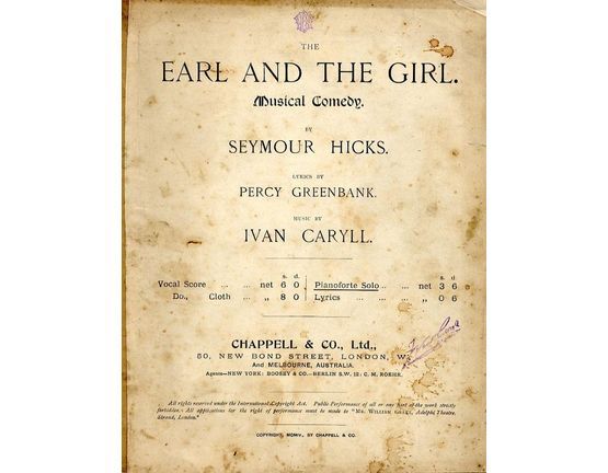4 | Earl and the Girl - Musical Comedy - Piano Score