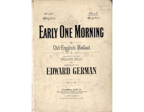 4 | Early One Morning - Old English Ballad - As Sung in ''English Nell'' - Key of F
