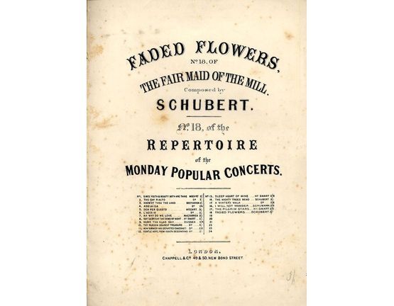 4 | Faded Flowers - No. 18 of The fair maid of the Mill   - No. 18 of the Repertoire of the Monday Popular Concerts Series
