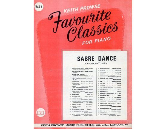 4 | Favourite Classics for piano. Sabre Dance from the ballet Gaianeh
