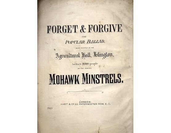 4 | Forget and Forgive - Song as performed by The Mohawk Minstrels