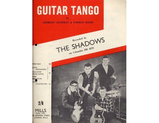 4 | Guitar Tango, recorded by The Shadows - Piano Solo