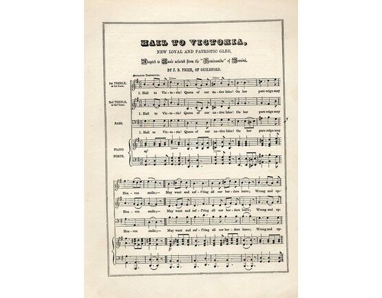 4 | Hail to Victoria, new loyal patriotic glee, treble treble bass for three voices