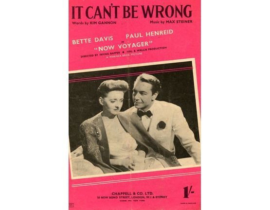 4 | It Can't Be Wrong - from "Now Voyager"- Featuring Bette Davis & Paul Henreid