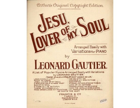 4 | Jesus Lover of My Soul. With variations for piano