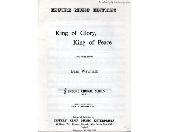 4 | King of Glory, King of Peace - 2 Part Song