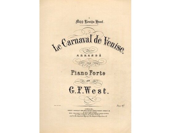 4 | Le Carnaval de Venise, piano Solo