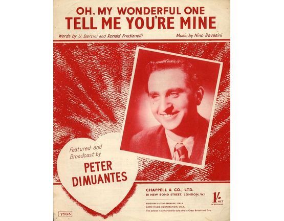 4 | Oh, My Wonderful One, Tell Me You're Mine - Featuring Peter Dimuantes