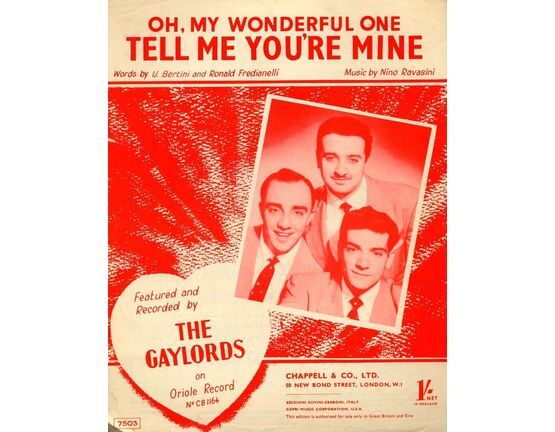 4 | Oh, My Wonderful One, Tell Me You're Mine - Featuring The Gaylords