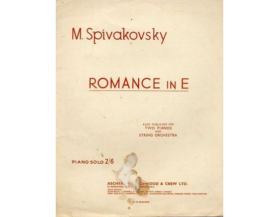 4 | Romance in E. Piano solo