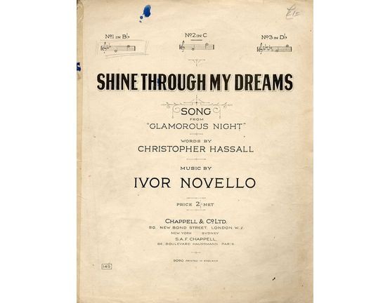 4 | Shine Through My Dreams - Song from "Glamorous Night" - in the key of C major for medium voice