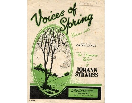 4 | Voices of Spring, Arranged by Oscar Lange
