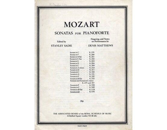 4100 | Mozart  - Sonata in D - K.576