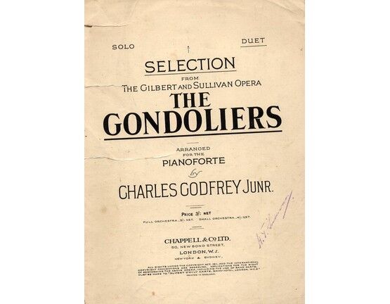 4463 | A Selection from the Gilbert and Sullivan Opera The Gondoliers Arranged for the Pianoforte