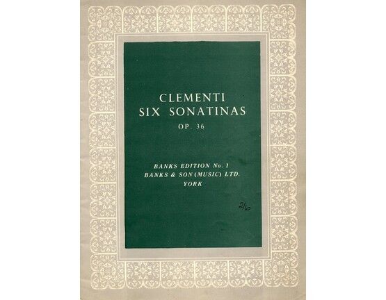 4498 | Clementi - Six Sonatinas -  Op 36 - Banks Edition No. 1