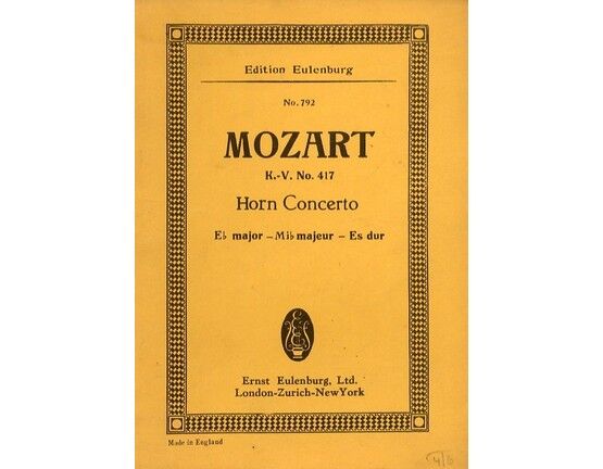 4552 | Horn Concerto in Eb Major - Miniature Orchestra Score