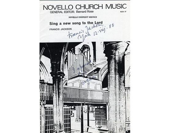 4582 | Sing a new song to the Lord - Anthem for Soprano Solo -  SATB with division and Organ - Novello Church Music Series No. NCM 37
