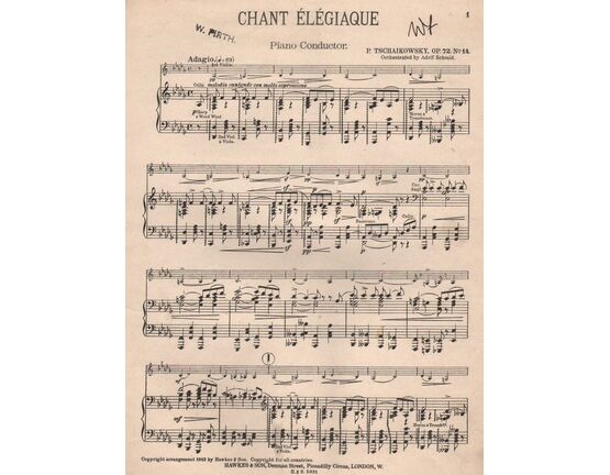 4584 | Chant Elegiaque - Op.72 No.14