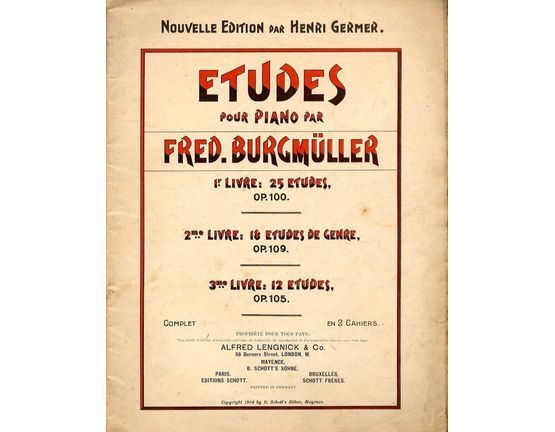 4585 | Burgmuller 12 Etudes pour Piano - Op. 105 - 3me Livre