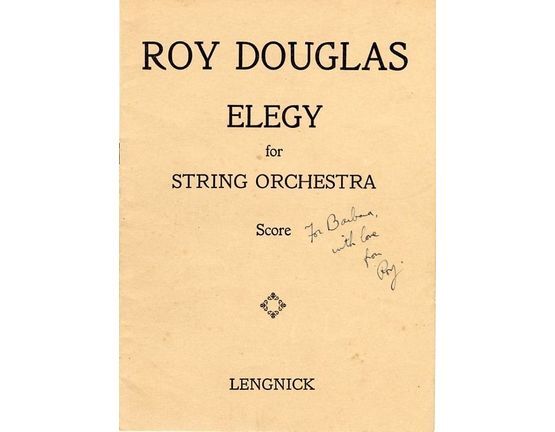 4585 | Elegy for String Orchestra - Score for 1st Violins, 2nd Violins, Violas, Cellos and Basses