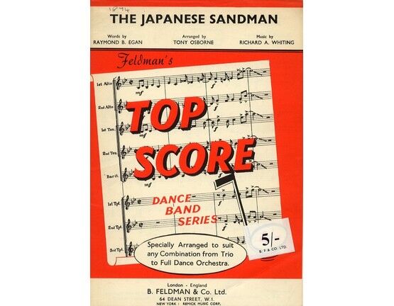 4603 | The Japanese Sandman - Top Score Dance Band Series - Specially Arranged by Tony Osborne to suit any Combination from Trio to Full Dance Orchestra
