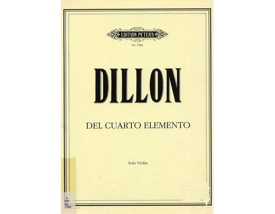 4616 | Del Cuarto Elemento - For Solo Violin - Edition Peters