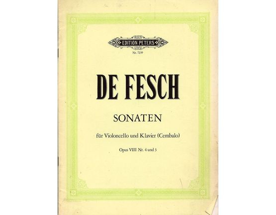 4616 | Sonaten - Opus VIII, Nr. 4 und 3 - For Cello and Piano with Basso Continuo