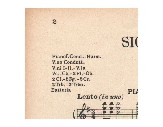 4625 | 'Signorinetta' - per Piccola Orchestra con Pianoforte Conduttore