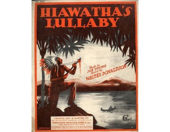4653 | Hiawathas Lullaby - For Piano and Voice with Ukulele chord symbols