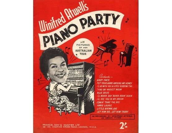4653 | Winifred Atwell's Piano Party - 11 pieces of music as Recorded by Winifred Atwell on Decca F 11183