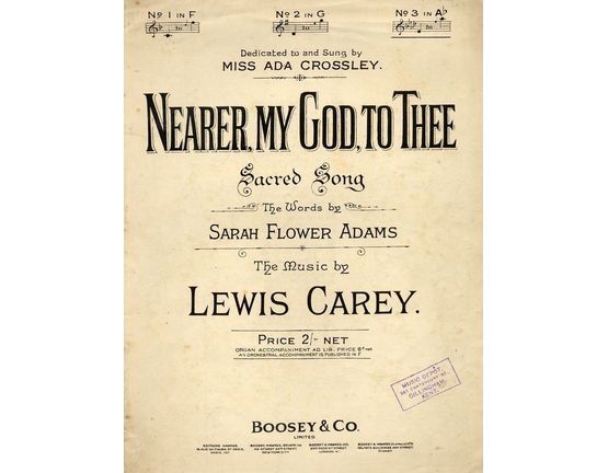 4656 | Nearer My God to Thee - Sacred Song - In the key of A flat Major